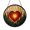 Stained Glass 5.9 Inch, variant on Forest Trees with Heart Motif Faux Stained Glass Window Hanging