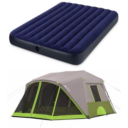 Ozark Trail 9-Person Instant Cabin Tent with 2 Bonus Queen Airbeds Value Bundle