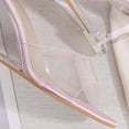 thumbnail image 3 of Zapatilla Tacón Vestido Diapositivas Zapatos Sin Cordones Puntera Abierta Verano Sexy para Mujer, 3 of 9