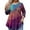 Dark Purple, variant on Plus Size Tie-dye Tunic Top for Women 3/4 Sleeve Loose Swing Fit Comfort Breathable Blouse for Daily Casual Wear 2XL