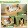 thumbnail image 2 of .&#Cat Tree for Indoor Cats Small Cat Tower with Large Condo Cat Scratching Posts Cozy Hammock and Scratching Ladder for Kittens Pink, 2 of 7