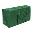 thumbnail image 1 of veasfak Sac de Rangement pour Arbre de Noël Matériau Oxford Conteneur de Rangement de Noël Robuste (Vert) 173x76x51cm, 1 of 9