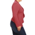 thumbnail image 3 of Women's Plus Size Casual Long Sleeves Open Front Solid Office Work Wear Blazer Jacket, 3 of 5