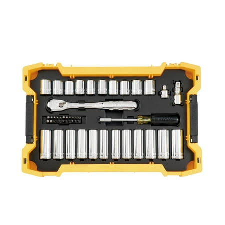 UPC: 0885911802918 | Dewalt Toughsystem Mechanics Tool Set 3/8  1/2  Drive 85Pc