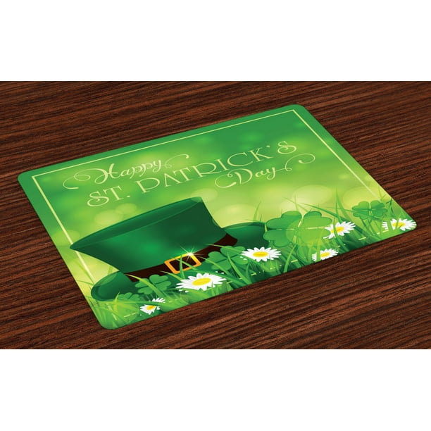 St. Patrick's Day Placemats Set of 4 Happy Greetings for Cultural Day