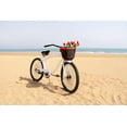 thumbnail image 4 of Colorbasket 01358 Adult Front Handlebar Bike Basket, All Weather, Water Resistant, Adjustable Leather Straps, Black with Red Trim, 4 of 7