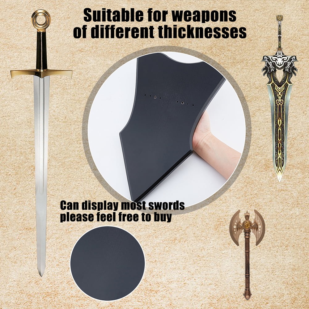 Katana Wall Mount Holder Plaque Swords Hanger Vertical Display Holder Adjustable Stand for Home Decor Swords Collectors Men