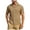 Khaki, variant on Shirt for Men Men's Linen Vintage Pattern Old Style Shirt Casual Short Sleeve Button Down Retro Shirts Size XXL,(Blue XXL)