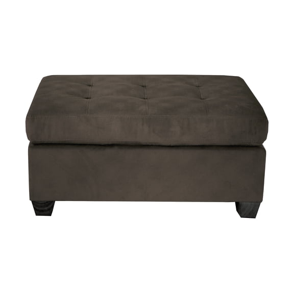 Nmkwnr Microfiber Upholstered Footrest Ottoman for Living Room, Office, Dark Coffee