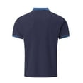 thumbnail image 6 of Summer Savings WTXUE Polos Short Sleeve, Scrunch Neck Polo Golf Shirts for Men Spring Summer Casual Buttons Lapel T Shirt Tops Solid, Workwear for Men Navy XXL, 6 of 6