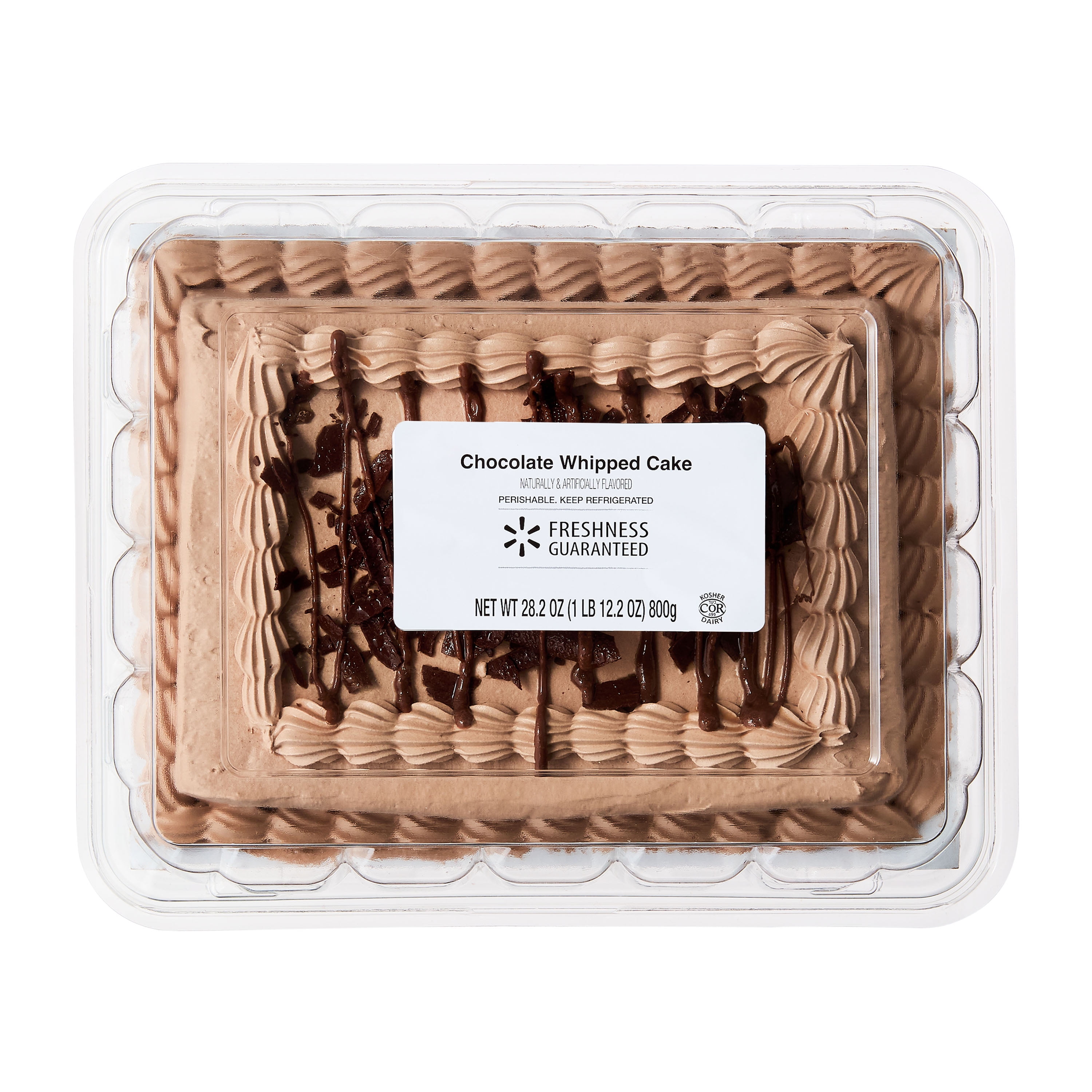 Freshness Guaranteed Chocolate Whipped 1/8 Sheet Cake, 28.2 oz (Refrigerated)