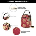 thumbnail image 5 of DIXRUYEE Cross Body Fashion Shoulder Waist Purse Bags Elephant Elegance on Red Pocket Handbags, 5 of 7