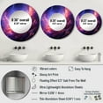 thumbnail image 4 of Designart "Purple Pink Fractal Cosmic Fusion" Abstract Rund Mirror For Wall Decor - Large Purple Round Printed Mirror -Modern Round Living Room Mirror - 29" x 29", 4 of 6