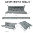 thumbnail image 2 of Porch Swing Cushion 40in, Waterproof Bench Cushion for Outdoor Furniture, 2-3 Seater Replacement Glider Cushion with Ties for Backyard and Garden（Light Gray 40"), 2 of 7