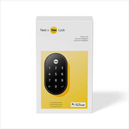 Nest x Yale - Smart Lock Wi-Fi Replacement Deadbolt with App/Keypad/Voice assistant Access - Black Suede