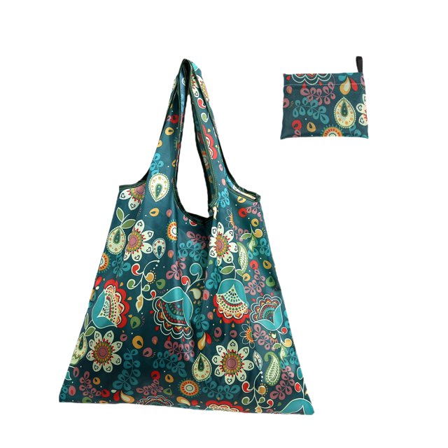 Bolsa de compras TRKIYQC, diseño de impresión, resistente, portátil, plegable, de gran capacidad, multifuncional, bolsa de almacenamiento de artículos diversos TRKIYQC casual