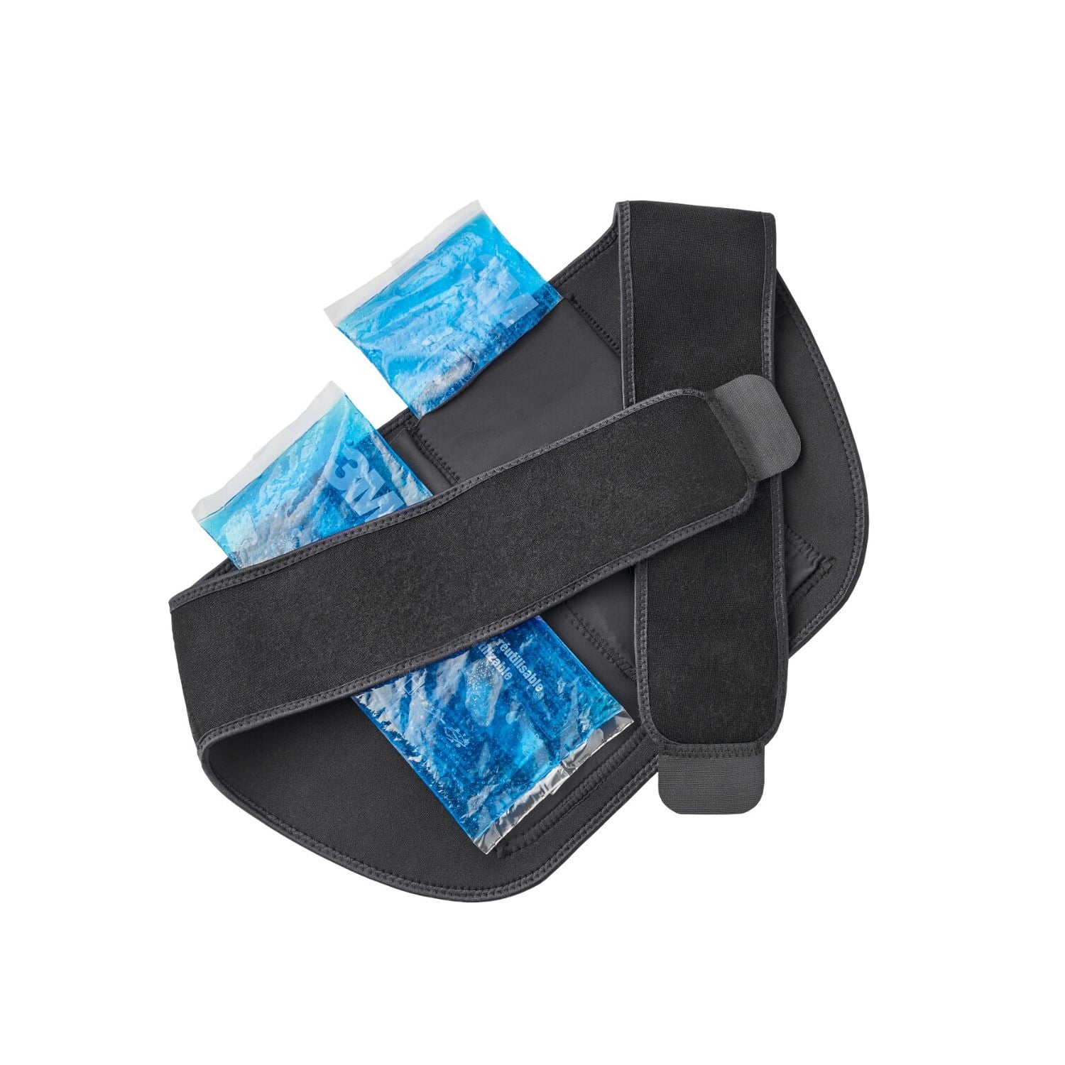ACE Brand Sport Shoulder Hot/Cold Wrap, Adjustable, Black, 1 Wrap