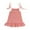Pink, variant on Mercatoo 0 to 3Y Cotton Dress for Girl Toddler Sleeveless 𝐇𝐚lter Solid Color Linen Pleated Feeling Suitable Dresses