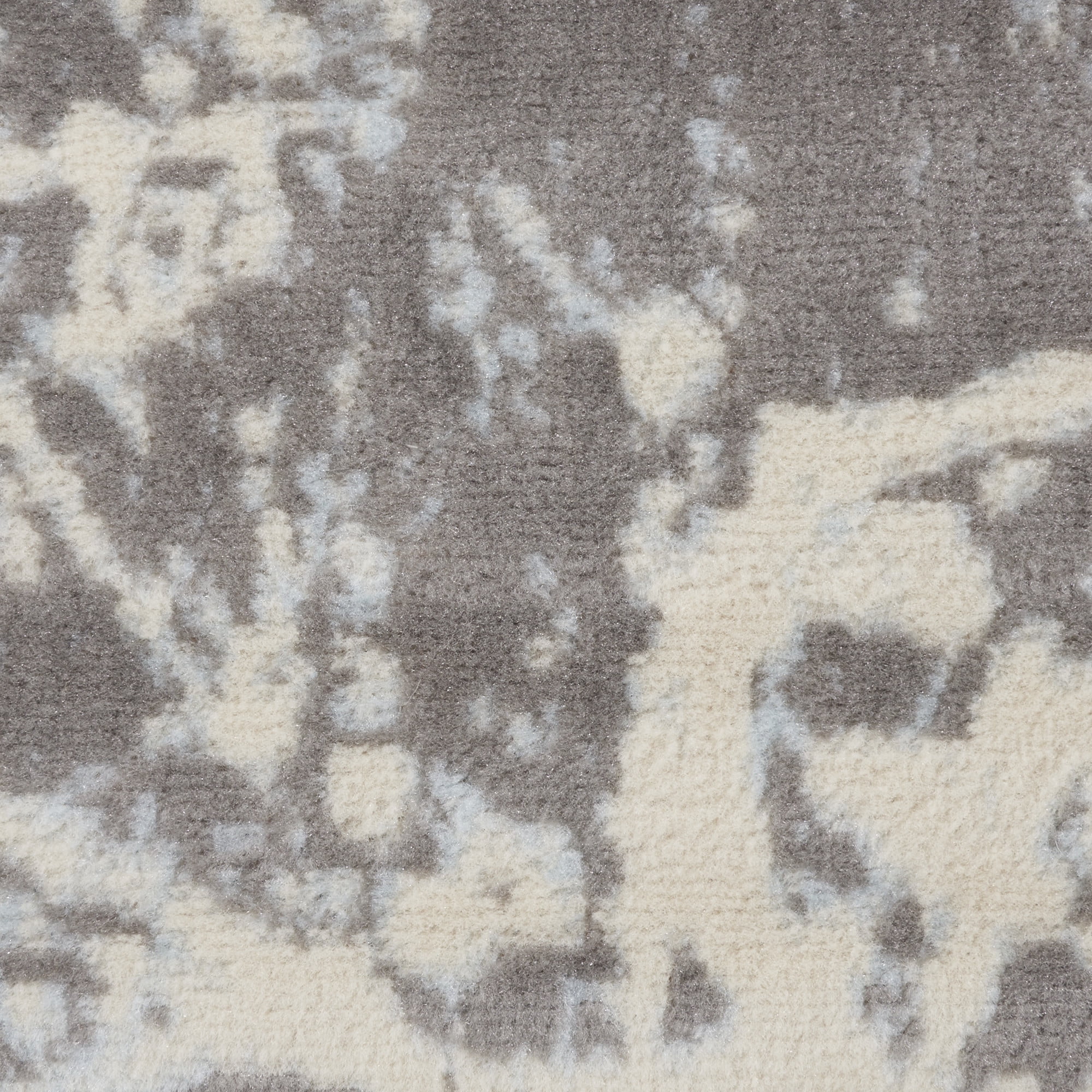 Nourison Bliss Modern Botanical Grey 2' x 4' Area Rug, (2' x 4')