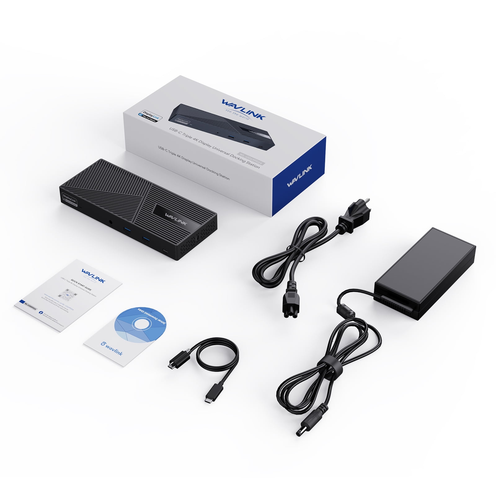 WAVLINK 12-IN-1 USB-C Triple Display Laptop Docking Station, Retail Packaging
