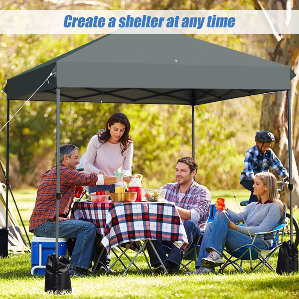 Aimee Lii 8' x 8' Outdoor Pop up Canopy Tent with Roller Bag, Gazebo Tent for Party Wedding BBQ Events, Gray Aimee Lii 8' x 8' Outdoor Pop up Canopy Tent with Roller Bag, Gazebo Tent for Party Wedding BBQ Events, Gray