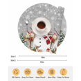 thumbnail image 6 of 13 Inch Round Placemats Set of 6, Grey Christmas Non Slip Heat Insulation PP Table Mats, Snowman Gifts Xmas Tree Snowflake Winter Washable Place Mats for Kitchen Dining Party Table Decor, 6 of 7