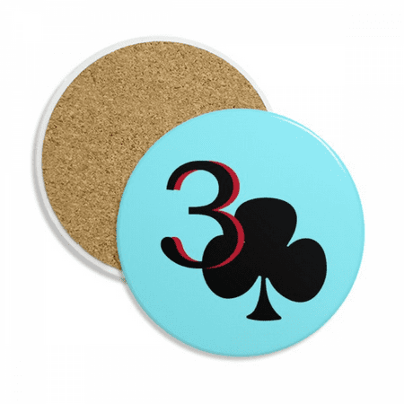 

Happiness Jupiter Club 3 Poker Coaster Cup Mug Tabletop Protection Absorbent Stone