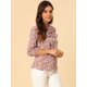 thumbnail image 4 of Blusa Día de San Patricio Allegra K Rosa empolvado Cuello de Pajarita Hombros Descubiertos XS, 4 of 6