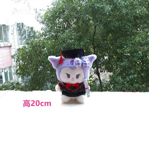 Sanrio My Melody lindo Kuromi Hello Kitty Cinnamoroll perro de dibujos animados graduación Dr Hat disfraz muñeca juguetes de peluche para niños regalos, nuevo
