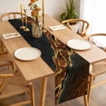 thumbnail image 3 of Brown Marble Table Runner - 36 Inch Long, Kitchen Dining Table Runner Dresser Scarves, Gold Abstract Vintage Modern Ombre Art Farmhouse Decor for Coffee Tables Wedding Party Banquet, 3 of 8