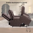thumbnail image 4 of Eastvita 22-Inch Coffee Leather Upholstered Powered Reclining Recliner with Lift Assistance, 4 of 6