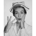 thumbnail image 2 of Portrait of a female nurse gesturing and looking surprised Poster Print (18 x 24), 2 of 4