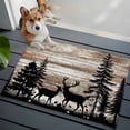 thumbnail image 3 of Deer Silhouettes Entryway Rug 2'x3'&nbsp; Non Slip Front Door Mats, Trees Wooden Retro Art Farmhouse Entrance Rugs Indoor Outdoor Carpet, Washable Floor Mats Small Area Rug for Bedroom Kitchen, 3 of 8