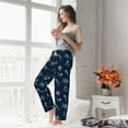 thumbnail image 5 of Cauagu Ice Blue Starfish and Jellyfish Pajama Pants for Women Loose Fit Wide Leg Trouser Pants Casual Elastic Waist Drawstring Lounge Pants, 5 of 6