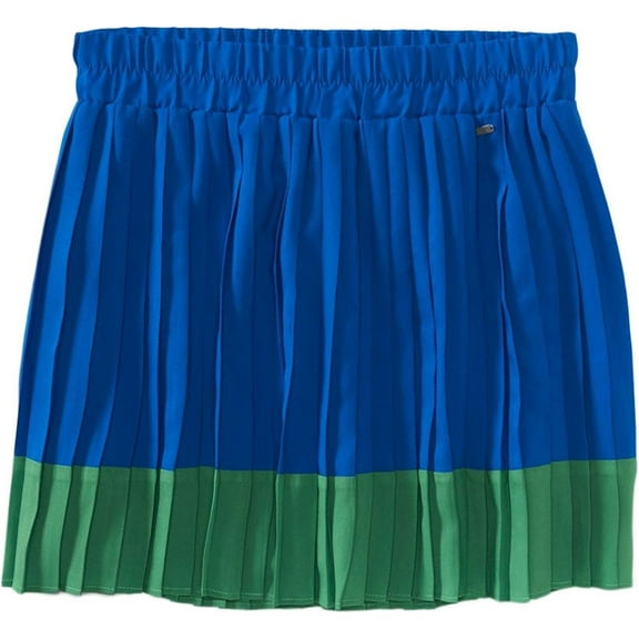 Aeropostale Womens Wowoone Pleated Mini Skirt, Blue, Juniors, X-Large