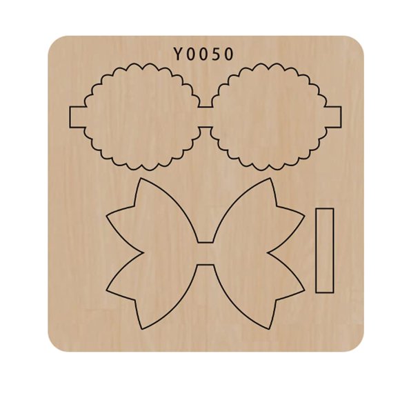 Troquel de corte de moño Okjew de madera y acero aleado para manualidades DIY