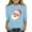 #0089-Blue, variant on Favoffer 3/4 Sleeve Tops for Girls Toddler Christmas Graphic Round Neck Tops Casual Soft Crewneck Basic Tees Big Kids 3-12Y