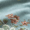 thumbnail image 3 of Small Jacquard Flower Tablecloth for Coffee Table European Vintage Tablecloth with Tassel Chenille Fabric Retro Table Cover for Indoor Outdoor Home Decoration Blue 90*90cm, 3 of 5