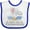White and Royal, variant on Inktastic My Poppy Loves Me to the Moon and Back Elephants in Clouds Boys or Girls Baby Bib
