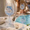 thumbnail image 4 of BUDAO00 Ocean Wine Glass, Dolphin Decorative Stemmed Goblet with 3D Sea Life Design and Coastal Style, Novelty Drinkware for Wine, Table Settings, Beach House Decor and Ocean Lovers, 4 of 6