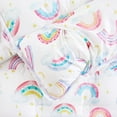 thumbnail image 3 of Nap Mat with Removable Pillow for Kids Toddler Boys Girls Daycare Preschool Kindergarten Sleeping Bag, Rainbows and Clouds Printed on White,100% Soft Microfiber, 3 of 5