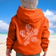 thumbnail image 4 of AJIWYH Veste pour Tout-Petits Filles Mode Décontractée Imprimée à Manches Longues Chandail à Capuchon Haut Chandails Filles Orange, 8-9 Ans, 4 of 4