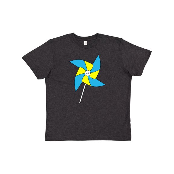 Inktastic Yellow and Blue Pinwheel Youth T-Shirt