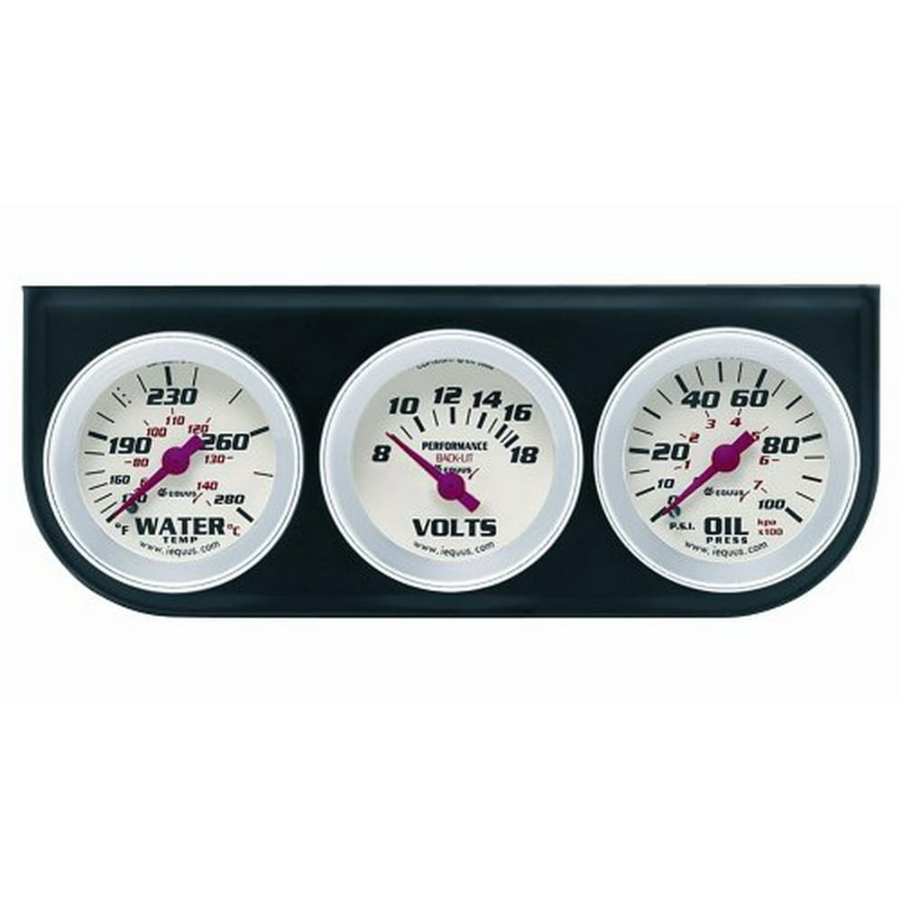 Equus 2" Volt Triple Gauge Kit, Chrome