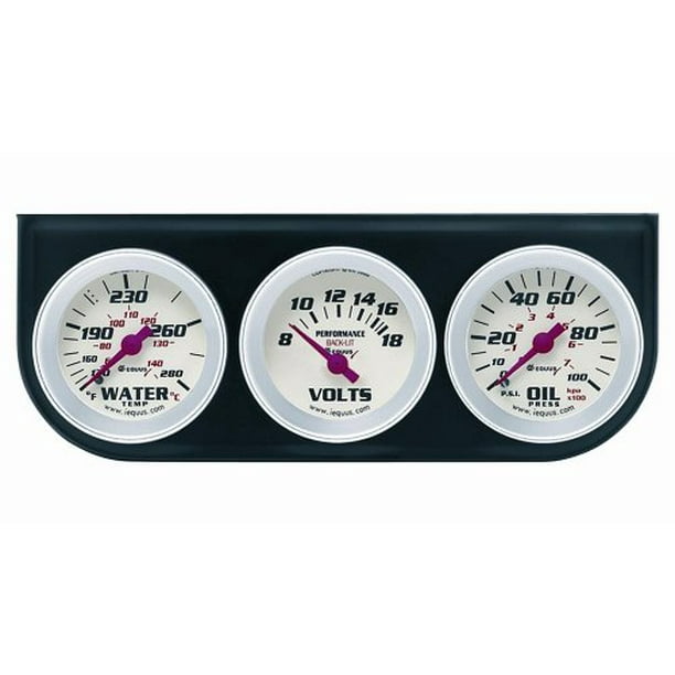 Equus 2" Volt Triple Gauge Kit, Chrome
