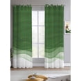 thumbnail image 2 of Ombre Waves Sheer Curtains 84 Inch Length 2 Panels Set for Living Room/Bedroom, Abstract Art Gradient Sage Green Modern Kitchen Curtains Grommet Semi-Sheer Curtains Drapes Window Treatments 52"x84"x2, 2 of 7