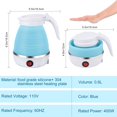 thumbnail image 2 of Foldable Portable Electric Kettle, Collapsible Kettle, Upgraded Food Grade Silicone, 5 Mins Quick Boiling, 600ML Foldable Electric Kettle, with 2 Col, 2 of 9