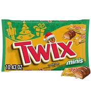 Twix Minis Caramel Cookie Bar Christmas Candy, 10.43 oz Bag