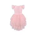 thumbnail image 2 of Girls Dress Pink Glitter Wedding Hi-low Pearl Layered Tulle Tutu Dancing 3 Years, 2 of 7