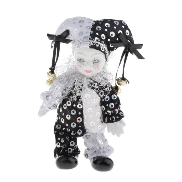 5 '' de Pie Muñeca Italiana Triangel , Fichas de Amor Sunnimix Payaso de muñecas de porcelana